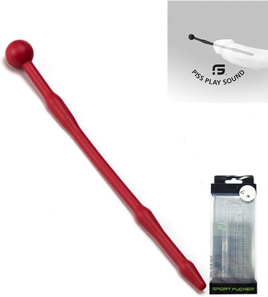 Goedkoopste Sport Fucker - Piss Play Sound - Holle Dilator - 18 cm - Rood