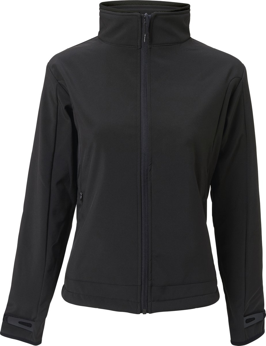 Verwarmde softshell jas - Slim fit voor dames - met extra warme fleecevoering - Super power technologie - Zwart
