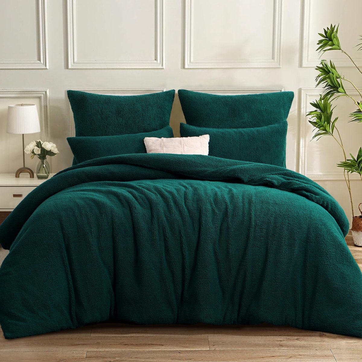 Goodivery ® Warme en Knusse Winter Beddengoedset van Teddyfleece met Ritssluiting voor Koude Nachten
