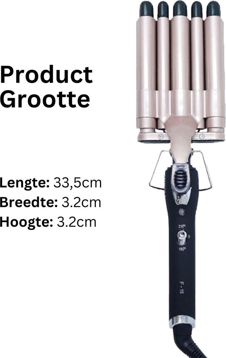 White-Label® Wafeltang voor Dik en Dun Haar met Handschoenen - afbeelding 2