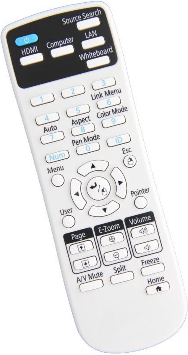 Afstandsbediening geschikt voor de EPSON H876A beamer, vervangt 2173587 / 217358700
