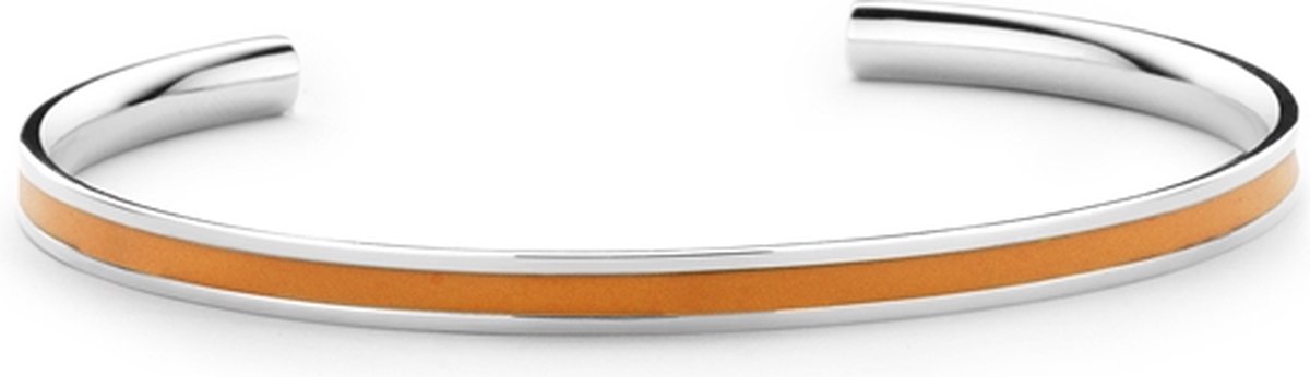Colori 4 COL0008 Stalen Open Bangle - One-Size (60 X 50 X 4 mm) - Oranje