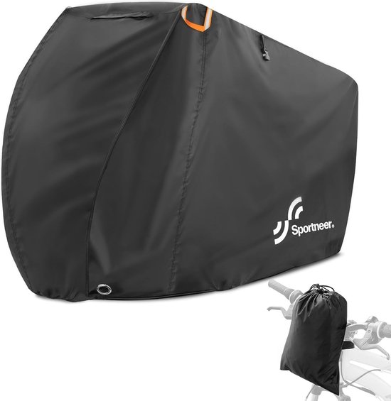 Waterdichte fietshoes voor 2 fietsen, universeel, uv-bestendig, stofdicht, PEVA-materiaal, hoge duurzaamheid, 240 x 140 cm, voor 2 fietsen