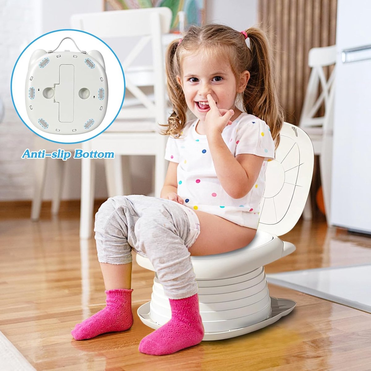 Pot Bébé Pliant Portable – Siège Toilette Voyage Garçon/fille, Avec Sacs Et Rangement