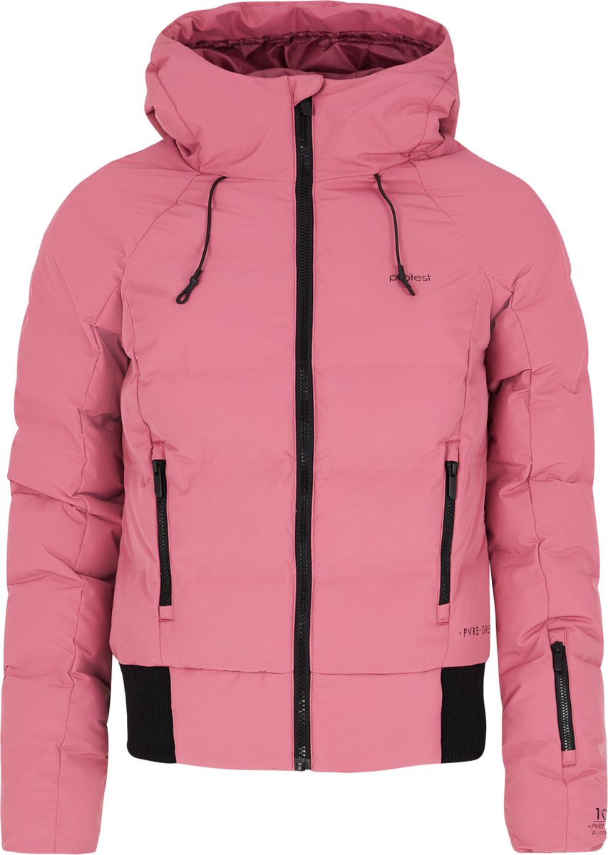 Protest PRTAlysumi Skijas Dames Waterkolom 10K Skipasvak Winterjas Rose Dust