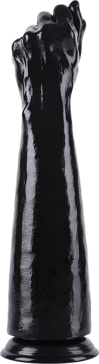 Goedkoopste Enorme Realistische Zwarte Vuistdildo met Zuignap 40 cm - Zwarte Grote Fist Dildo