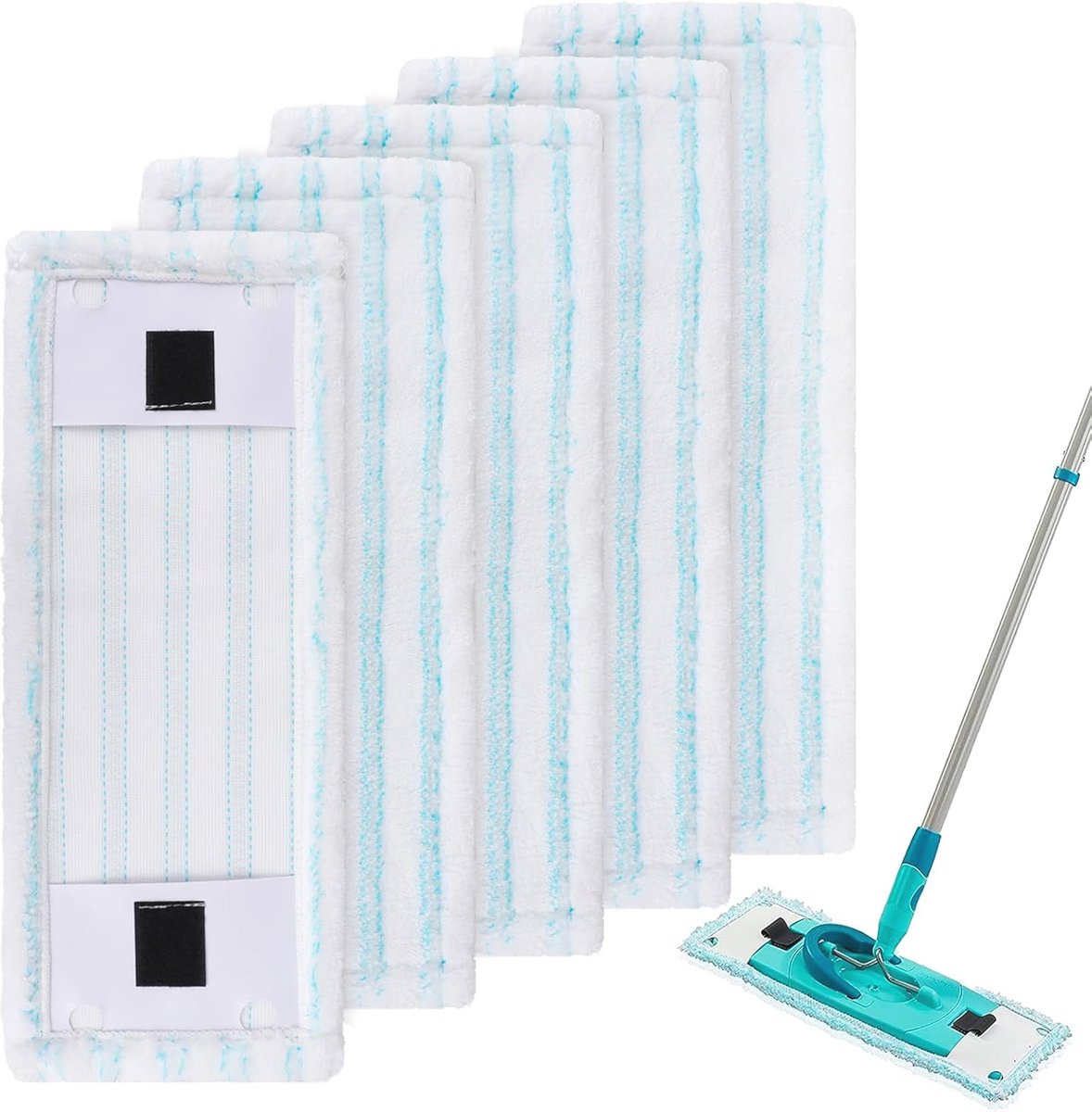 Goedkoopste Wisservisser Hoes 5x Microvezel voor Diverse Vloeren - Efficiënte Reiniging en Sterke Ontsmetting