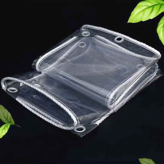 Jianyana Transparant zeildoek, 420 g/m² Pvc doorzichtig dekzeil, waterdicht, zwaar belastbaar, doorzichtig pvc-zeil met oogjes, tuinhuisje, zijpanelen, scheurvast met kabelbinders, elastische touwen Jianyana Transparant zeildoek, 420 g/m² Pvc doorzichtig dekzeil, waterdicht, zwaar belastbaar, doorzichtig pvc-zeil met oogjes, tuinhuisje, zijpanelen, scheurvast met kabelbinders, elastische touwen