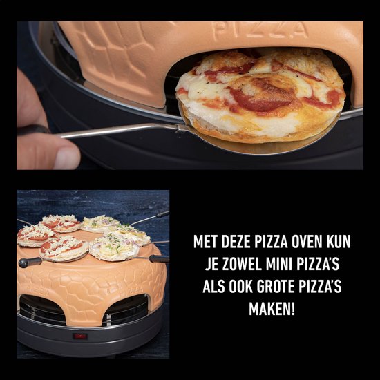 Gastronoma Pizza Oven voor 6 personen - 6 geïsoleerde bakspatels - Keramische koepel - 18310017 - 1000W — afbeelding 5