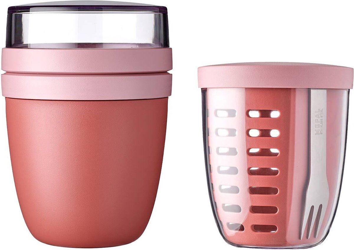 Lunchpot mit Fruitpot Ellipse Set van 2