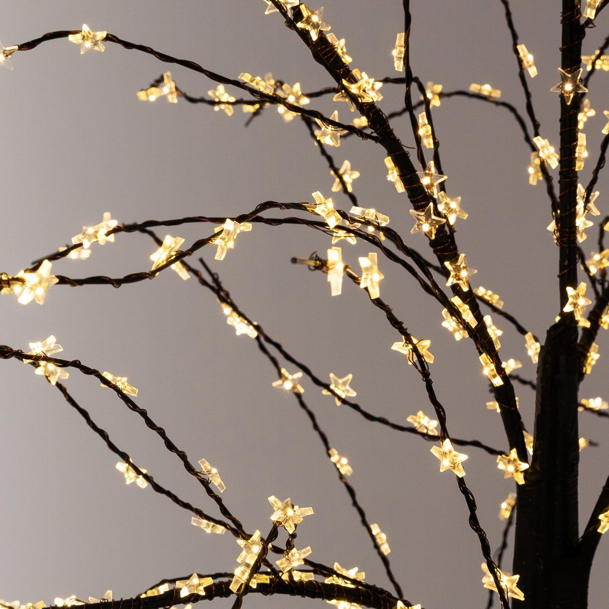 ECD Germany LED-boom 150 cm met 600 warmwitte LED's, kunstkerstboom, lichtboom met stervormige lampjes, decoratieve boom voor kerst, flexibele takken, kerstdecoratie voor binnen & buiten IP44 – foto 3
