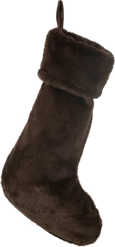 J-Line hanger Sok Cutie - polyester - donkerbruin