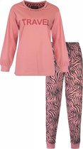 Pyjama Femme Irresistible - Manches Longues - Imprimé Zebra - Rose - Taille 3XL