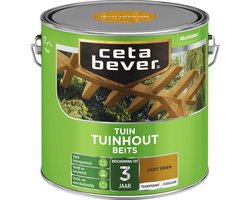 Cetabever - Tuinbeits Tuinhout Transparant - Licht eiken - 2,5 L