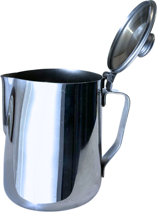 Roestvrijstalen Kan Met Deksel, 2000 Ml Melkkan Roestvrij Staal Koffiepot Melkschuimkannetje Met Deksel Voor Latte Koffie Kunst