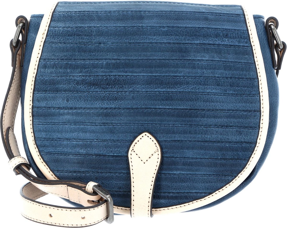 FREDsBRUDER Leren Schoudertas Cruise Collection Night Stroll Bag Light Blue Blauw