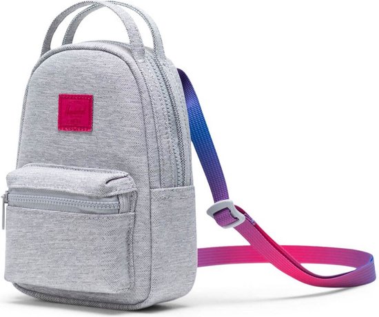 Herschel Schoudertas Nova Crossbody Light Grey Crosshatch Sunrise Grijs Paars