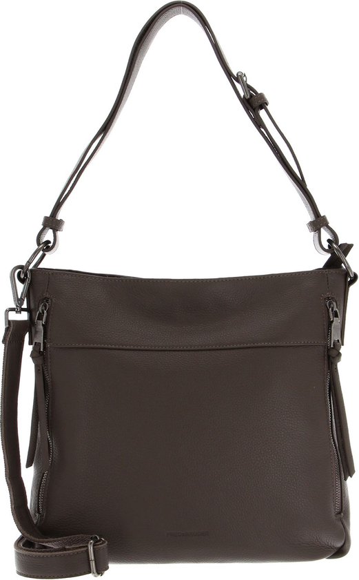 FREDsBRUDER Cuir Sac à épaule Handian Hobo Bag Grey Taupe