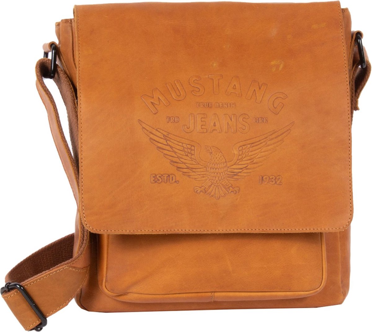 MUSTANG Leren Schoudertas Valencia Pisco Shoulderbag Cognac Terracotta