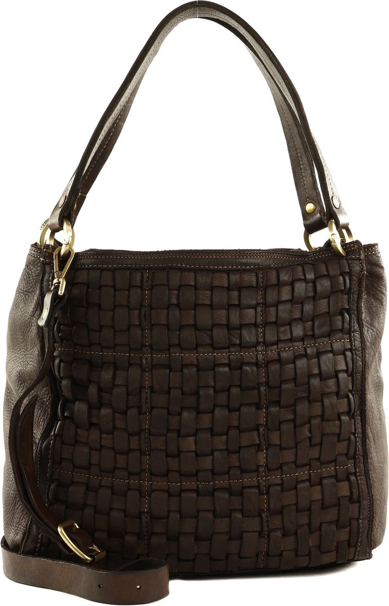 CATERINA LUCCHI Schoudertas Handtas Anna Shopping Bag Moro Donkerbruin