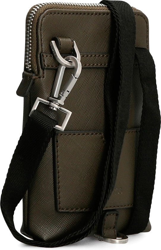 GUESS Sac téléphone portable Sac à épaule bandoulière Certosa Device Holder Taupe Olive