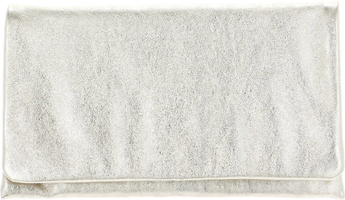 abro Leren Koppeling Avondtas Leather Mimosa Clutch Bag Gold Goudkleurig