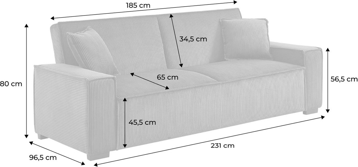 sweeek - Slaapbank, feel, 3-zits