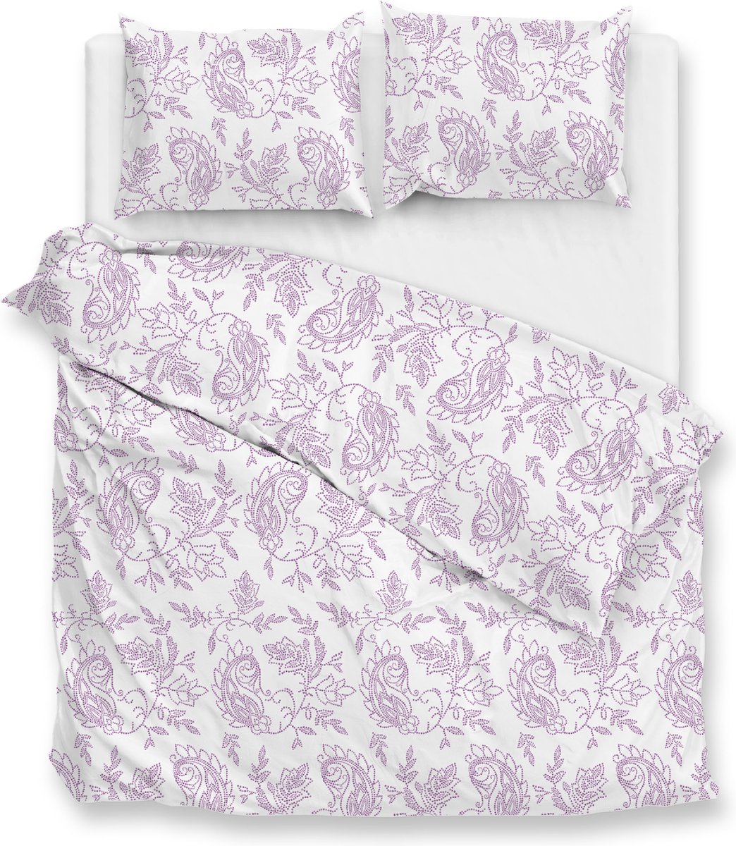 Zohome Indiano Dekbedovertrek - 100% Katoen-Perkal - 240x220 - Roze