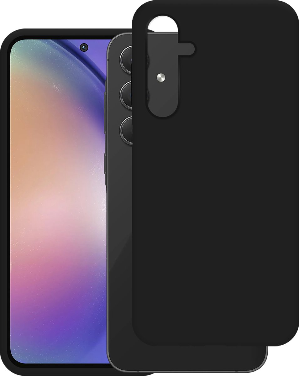 Cazy hoesje geschikt voor Samsung Galaxy A55 Hoesje Siliconen - Flexibele Case - Zwart
