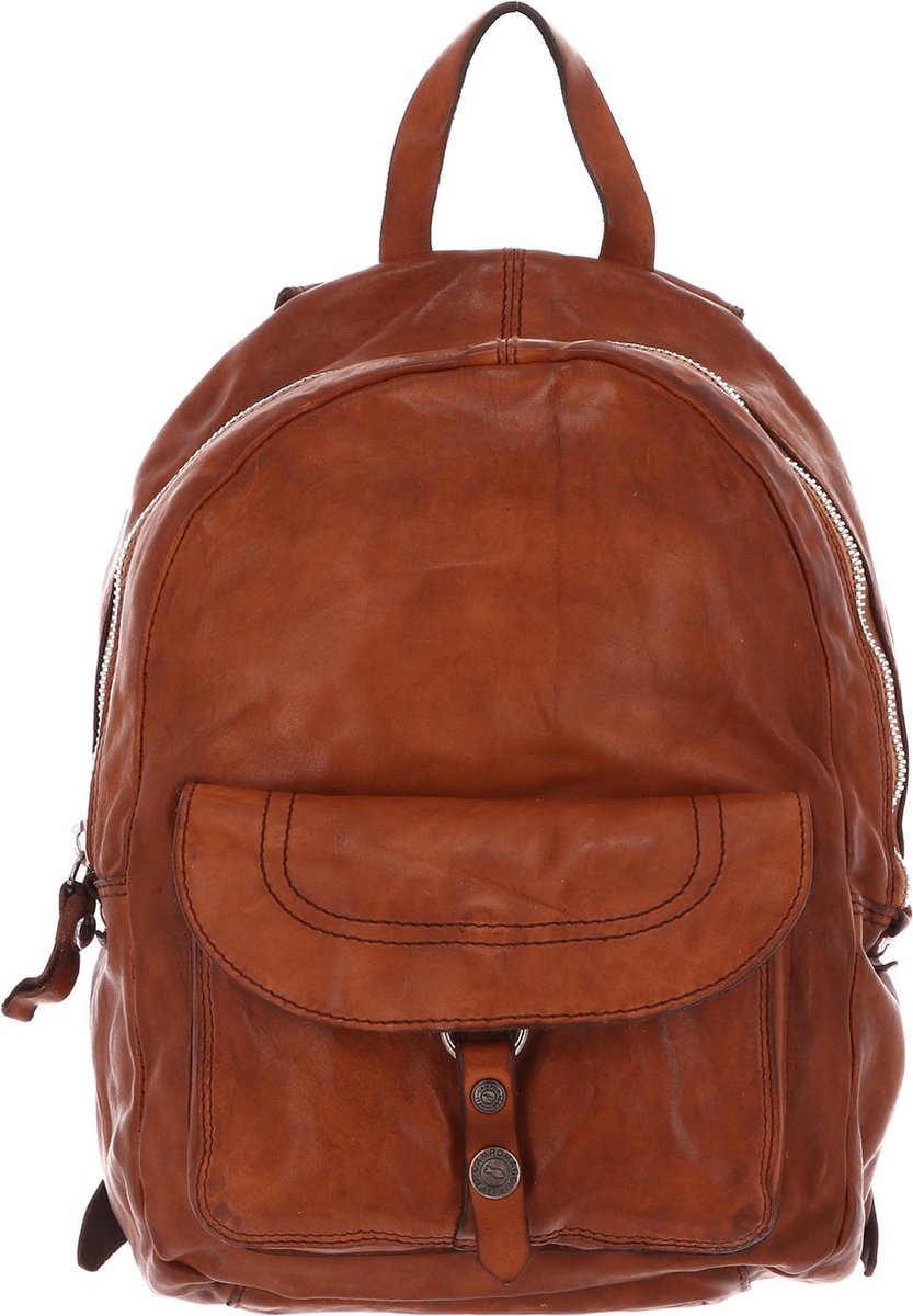 CAMPOMAGGI Leren Vrije tijd rugzak Rugzak Backpack Cognac Bruine