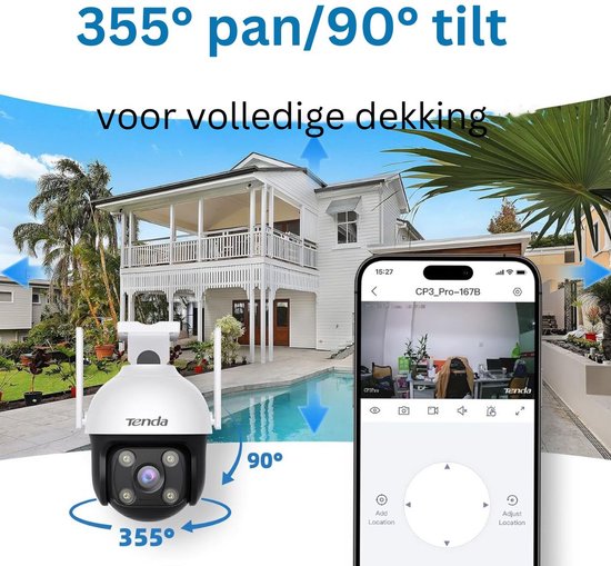 White-Label® Beveiligingscamera Draadloos Buiten - Bewakingscamera voor Binnen - Full HD - Wit van Merkloos — afbeelding 5