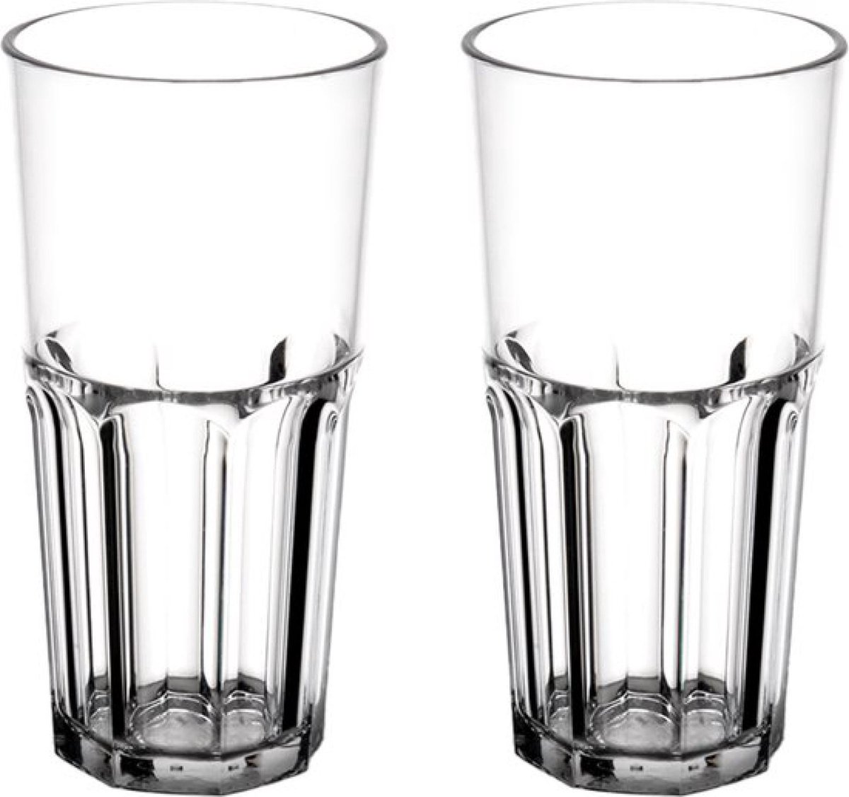 Multifunctionele Kunststof Glazen – 22cl – Transparant – 2 Stuks