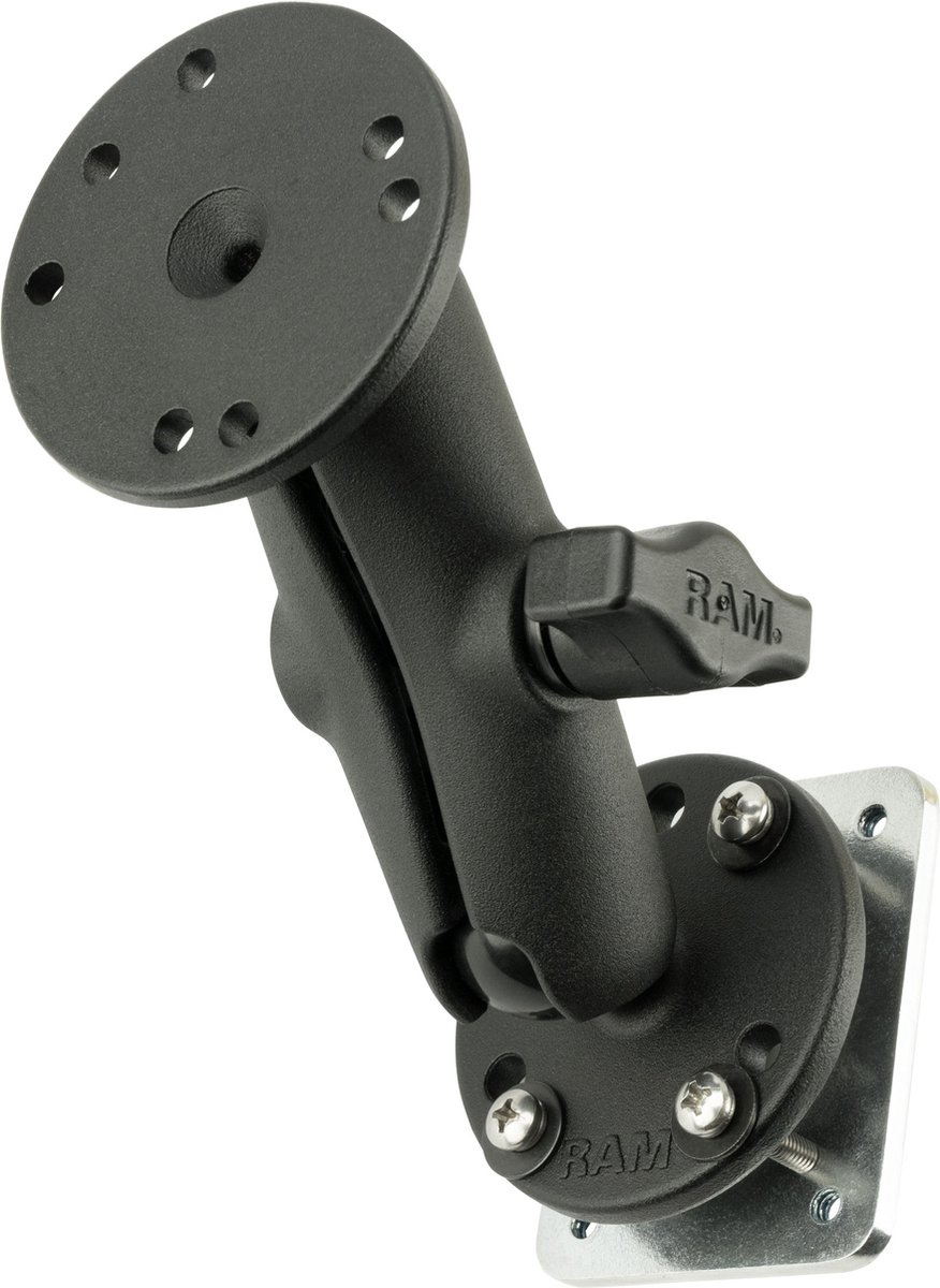 RAM Mounts RAM Double Ball Mount with Backing Plate - Verstelbaar - Duurzaam product - Gemakkelijk te instaleren - RAM-B-101U-225B2 (B Size)