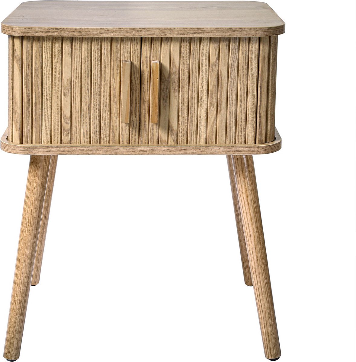 CaliCosy Vintage nachtkastje met 2 schuifdeuren 48x59x35cm Houtlook