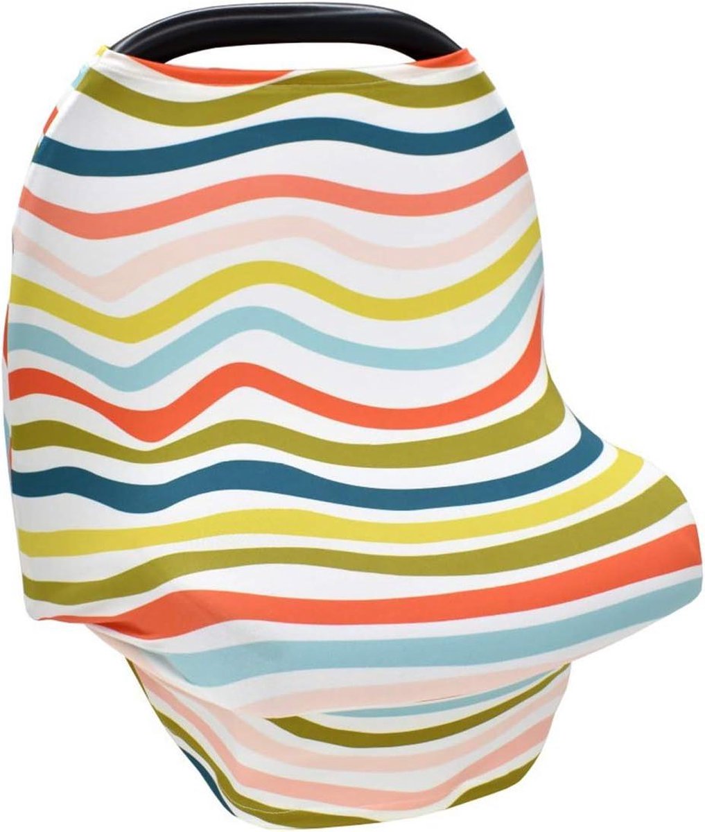 Verpleging Cover Voor Pasgeboren - Regenboog Borstvoeding - Rekbare Kinderwagen - Baby Carseat Luifel - Content Toegevoegd .