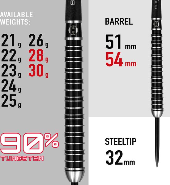 SUPERGRIP ULTRA 90% TUNGSTEN 21GR van Harrows — afbeelding 3