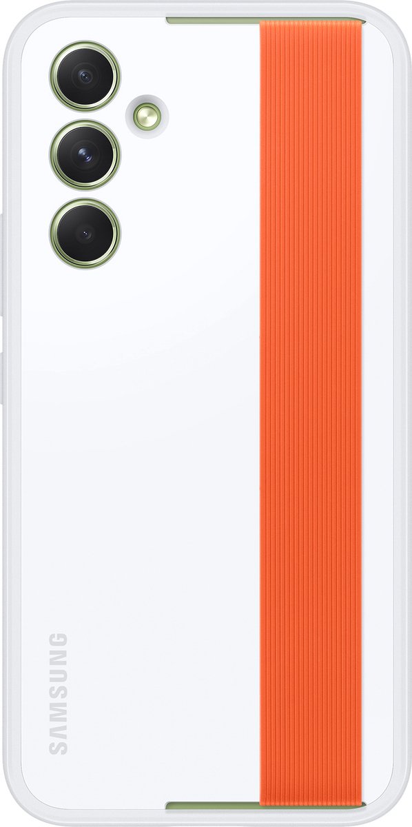 Samsung Sillicone Hoesje met Strap - Samsung Galaxy A54 - Wit