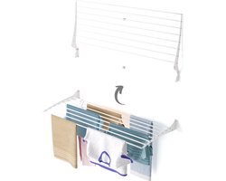 Foxydry Fold 116 cm white wasdroogrek wandmontage clicksysteem - 116 x 50 x 10 cm
