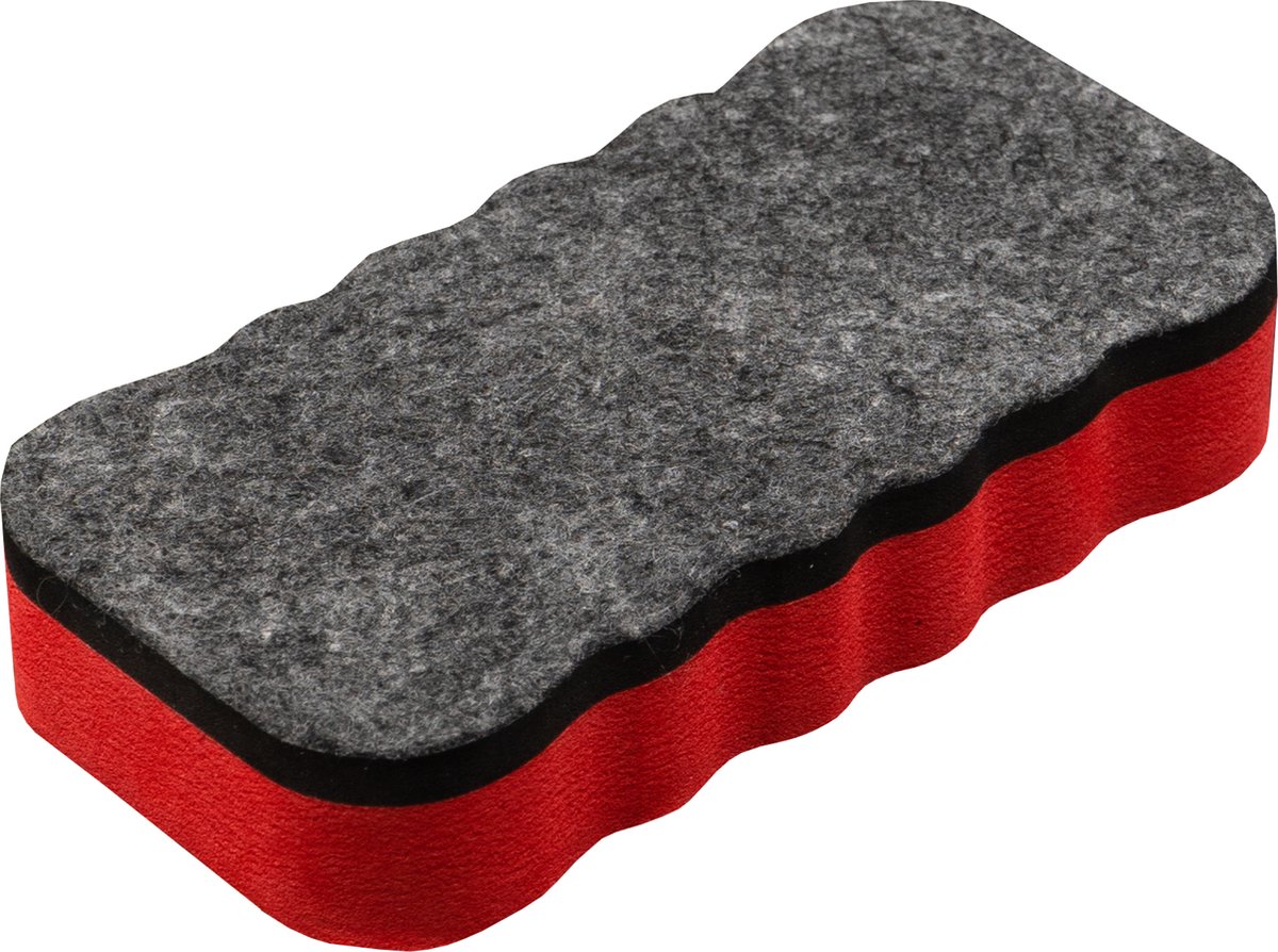 DULA Whiteboard wisser rood - Droogwisser magnetisch - Wisser voor whiteboardstift - Bordwisser - Whiteboard cleaner