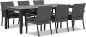 Domani Solarino/Concept 220 cm dining tuinset 7-delig stapelbaar