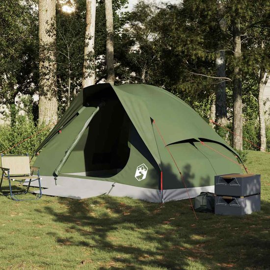 vidaXL Koepeltent - 4-Persoons - Waterdicht - Olijfgroen Kampeertent - Koepeltent - Tent - Buitenleven - Camping van Vidaxl — afbeelding 4