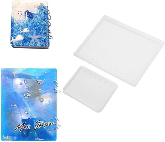 Set van 2 Epoxyhars Vorm voor Fotolijst, Decoratie, Foto Siliconen Vorm Foto Vorm Rechthoekige Vorm voor Gepersonaliseerde Verjaardagsfotolijsten, Hars Ambachten DIY