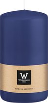 Wiedemann Bougie cylindrique/bougie pilier - bleu foncé - 12 x 6 cm - 33 heures de combustion - bougies colonnes