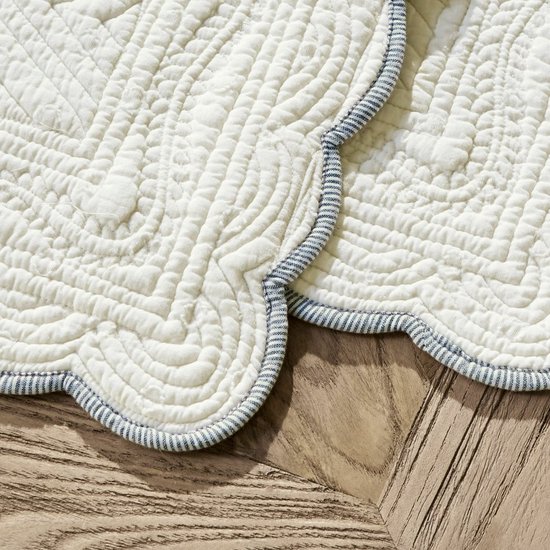 LOBERON Placemat set van 2 Fontienne wit/blauw