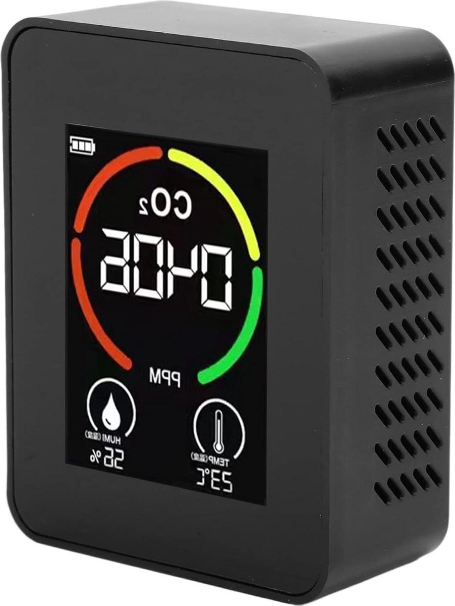 Draagbare CO2-detector - Mini en Praktisch TVOC-sensor - Luchtkwaliteit Kooldioxidemonitor - Temperatuur-vochtigheid CO2-monitor - Reizen Naar Huis RV Auto