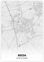 Carte de Breda - Affiche A4 - Style de dessin
