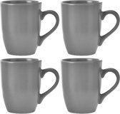 Lot De 6 Tasses Biarré En Grès - Fait Main - Gris - Vaisselle Élégante Et Rustique