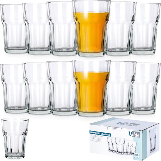 Verres à boire pour boissons 360 ml 12 pièces - Verres à eau - Verres ...