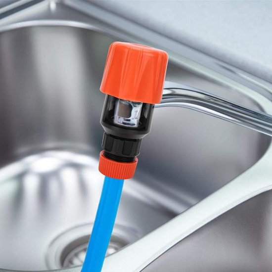 GEKO GEKO 3/4 slangconnector - stevige grip - rubbercoating - universele pasvorm
