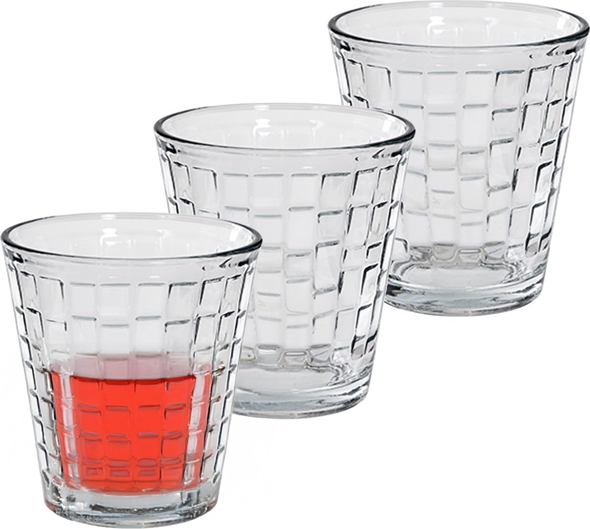 Alessandro Drinkglazen Marsella Crystal - 3x stuks - glas - 230 ml - H9 cm - waterglazen - Frisdrank - Sapglazen